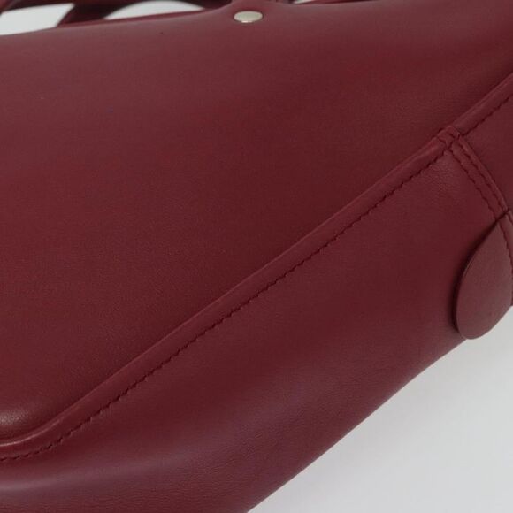 Balenciaga Triangle Duffle Bag Leather Red Leather Handbag - Picture 10 of 16